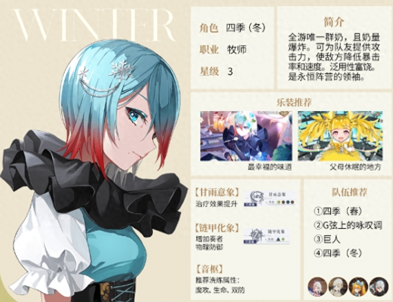 宿命回响弦上的叹息四季冬值得培养吗-宿命回响弦上的叹息四季冬角色解析